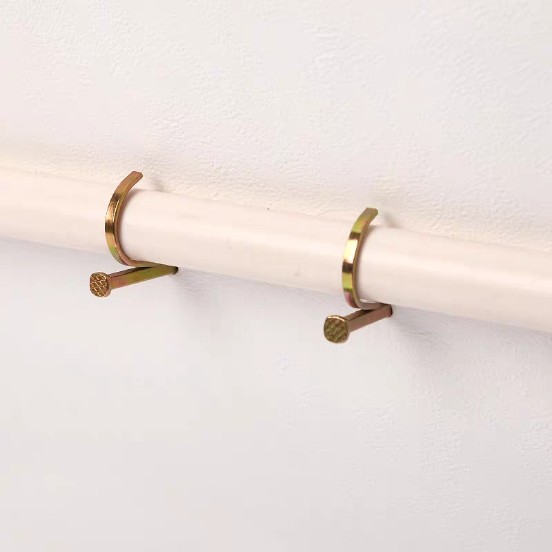 J hook nails fixed pipe/line