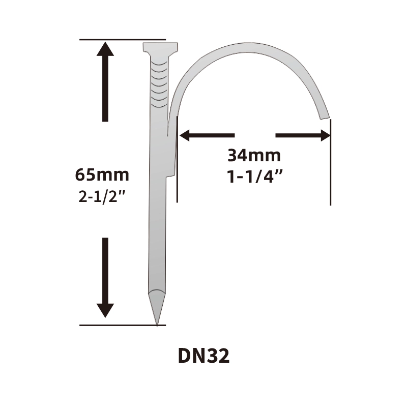 J hook nails 32mm specification