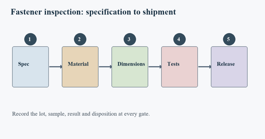 Fastener Quality Inspection Checklist for Metal Products